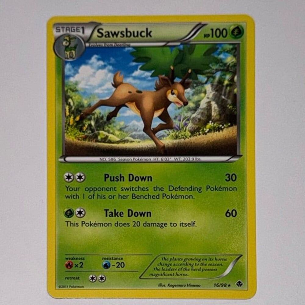 POKEMON CARD: Sawsbuck #16/98 (Pokemon Emerging Powers)
